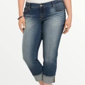 Torrid Cropped Boyfriend Jeans